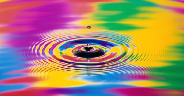Splash of color, Water ripples and Colors