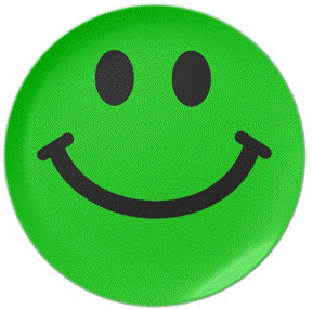 Happy green face clipart