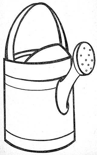 picture of watering can coloring page coloring sun. spring ...