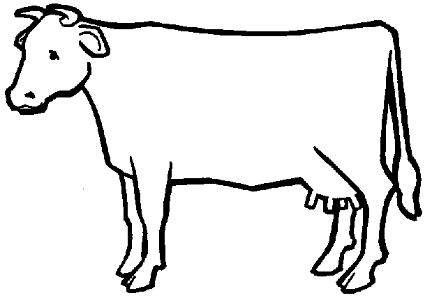Clipart of cow outline