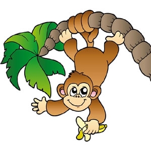 Monkey In A Tree Clipart