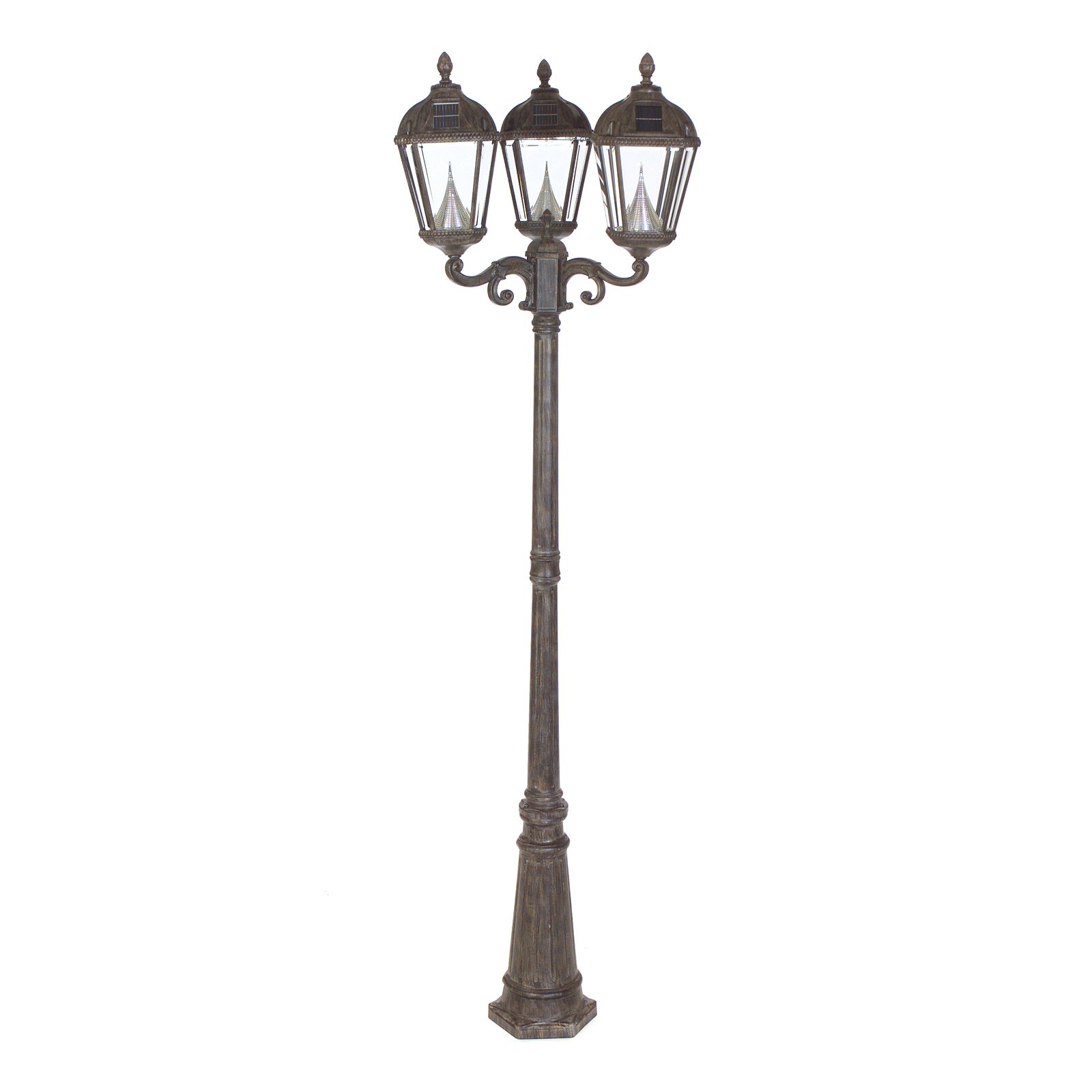 Gama Sonic Royal Triple Light Solar Lamp Post - Walmart.com