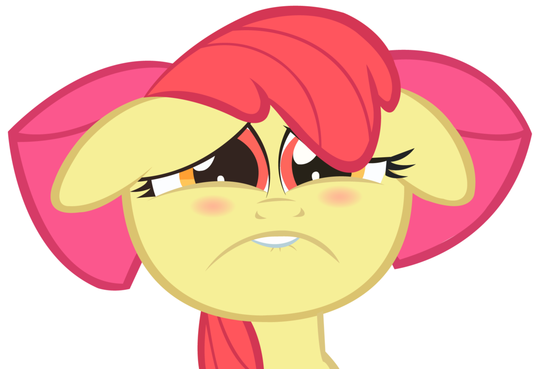 Applebloom sadface vector