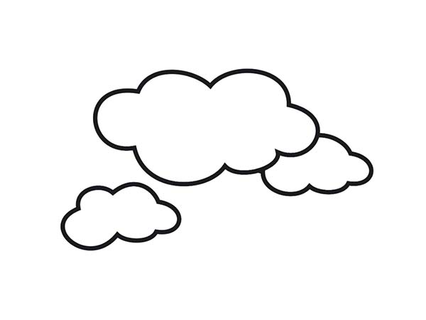 Awesome Shape of Clouds Coloring Page | Kids Play Color
