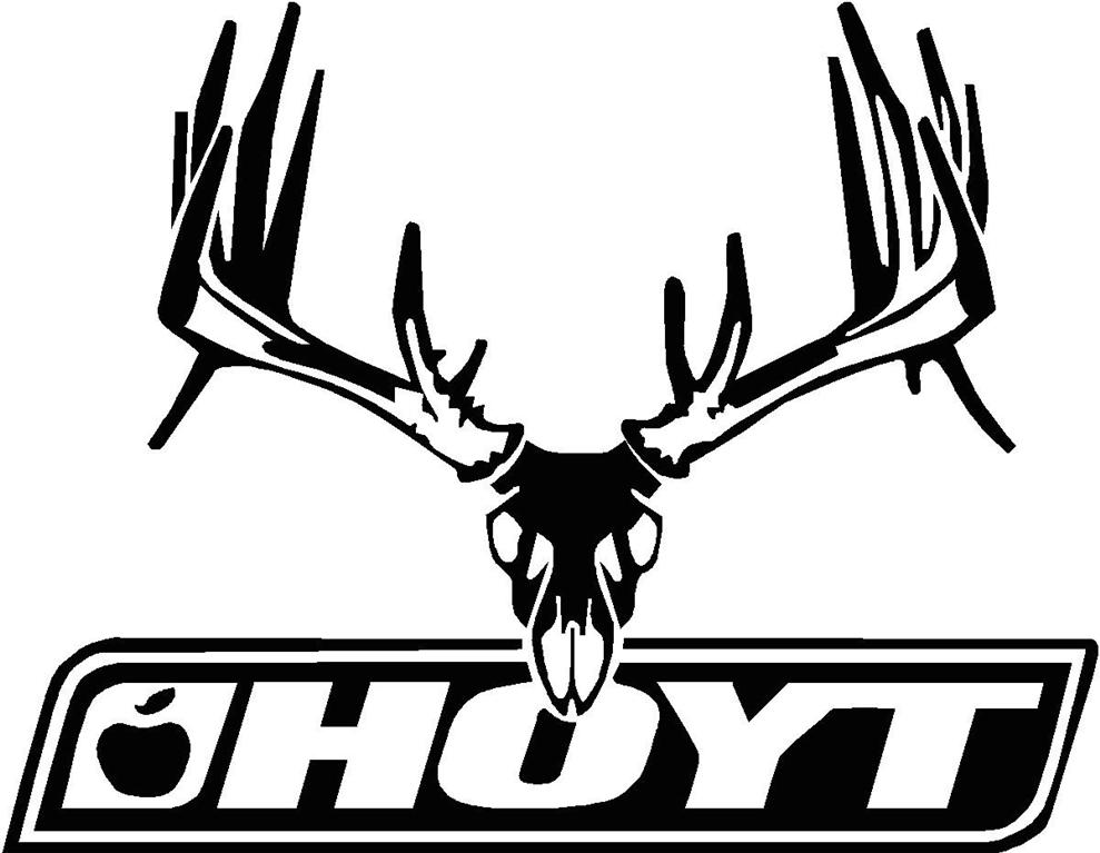 Hoyt Whitetail Skull 12" Bowhunting Hunting Truck Decal Window ...