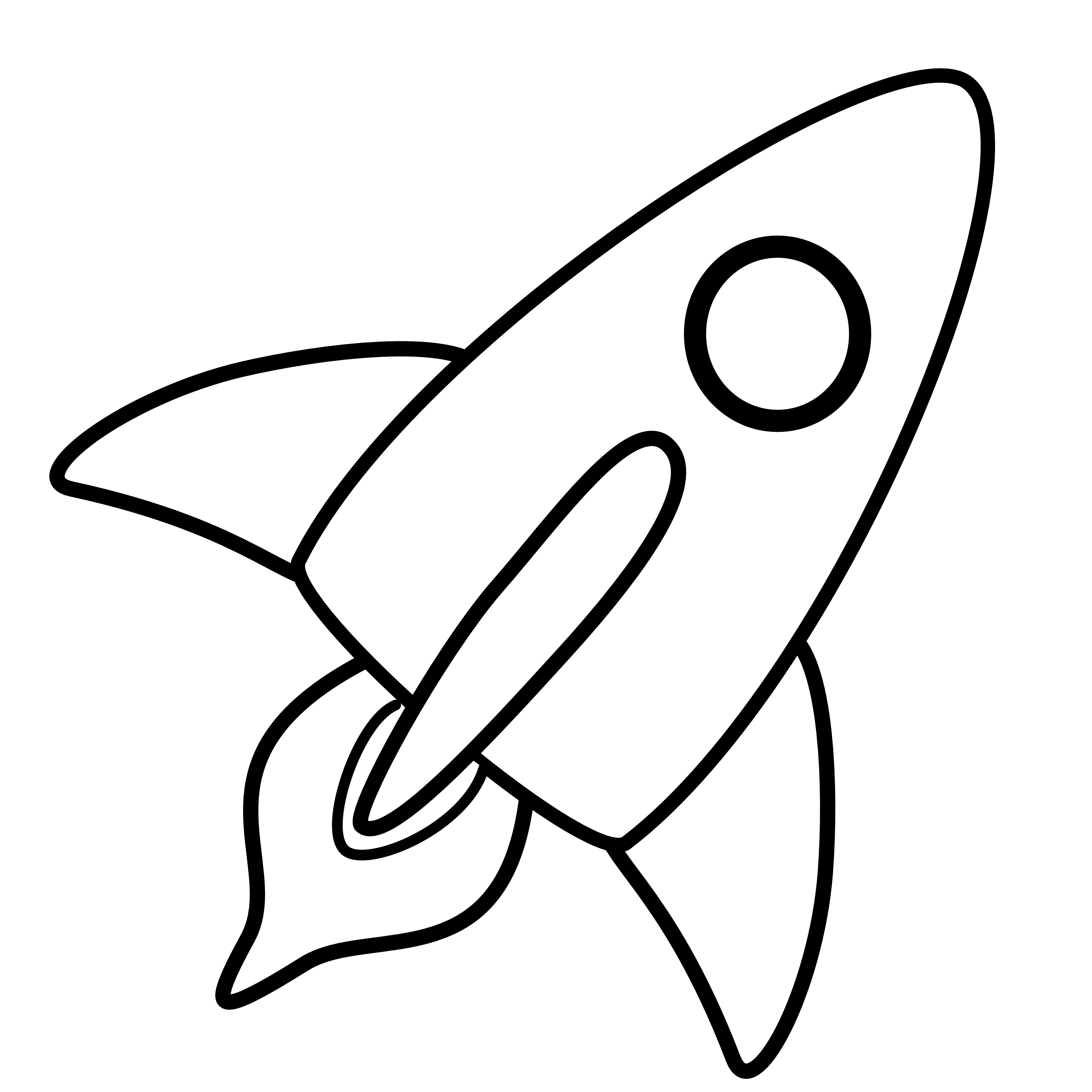 Rocket clipart black and white free