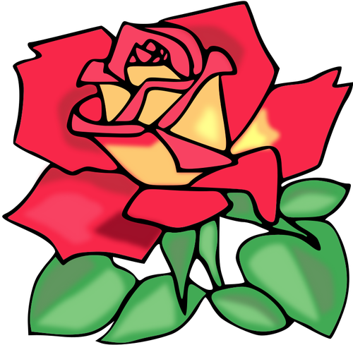 Red rose vector clip art | Public domain vectors