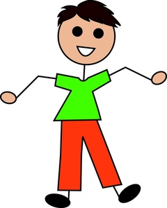 Cute Stick Kid Clipart - Free Clipart Images