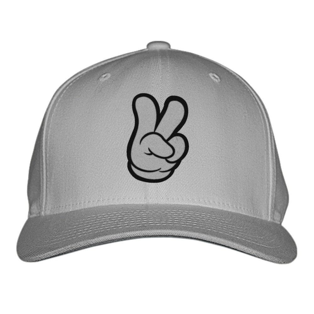 Cartoon Peace Hands Embroidered Baseball Cap – Hatsline