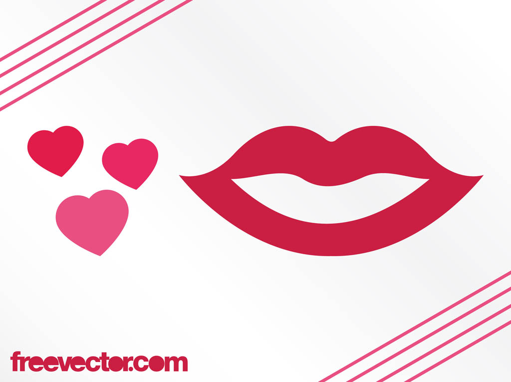 Hearts And Lips Graphics Vector Art & Graphics | freevector.com