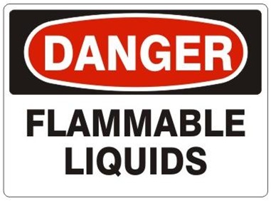 Safety Sign - DANGER FLAMMABLE LIQUIDS