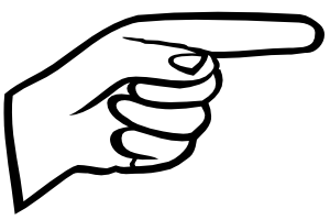 Finger pointing right clipart