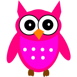 Pink Owl clip art - Polyvore