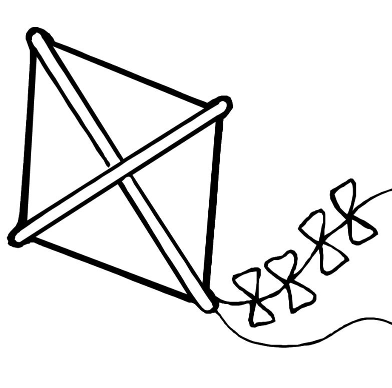 Kite Template For Kids ClipArt Best