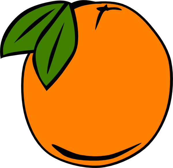 Orange Clip Art Black And White - Free Clipart Images