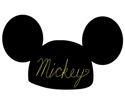 Mickey mouse head with hat clipart