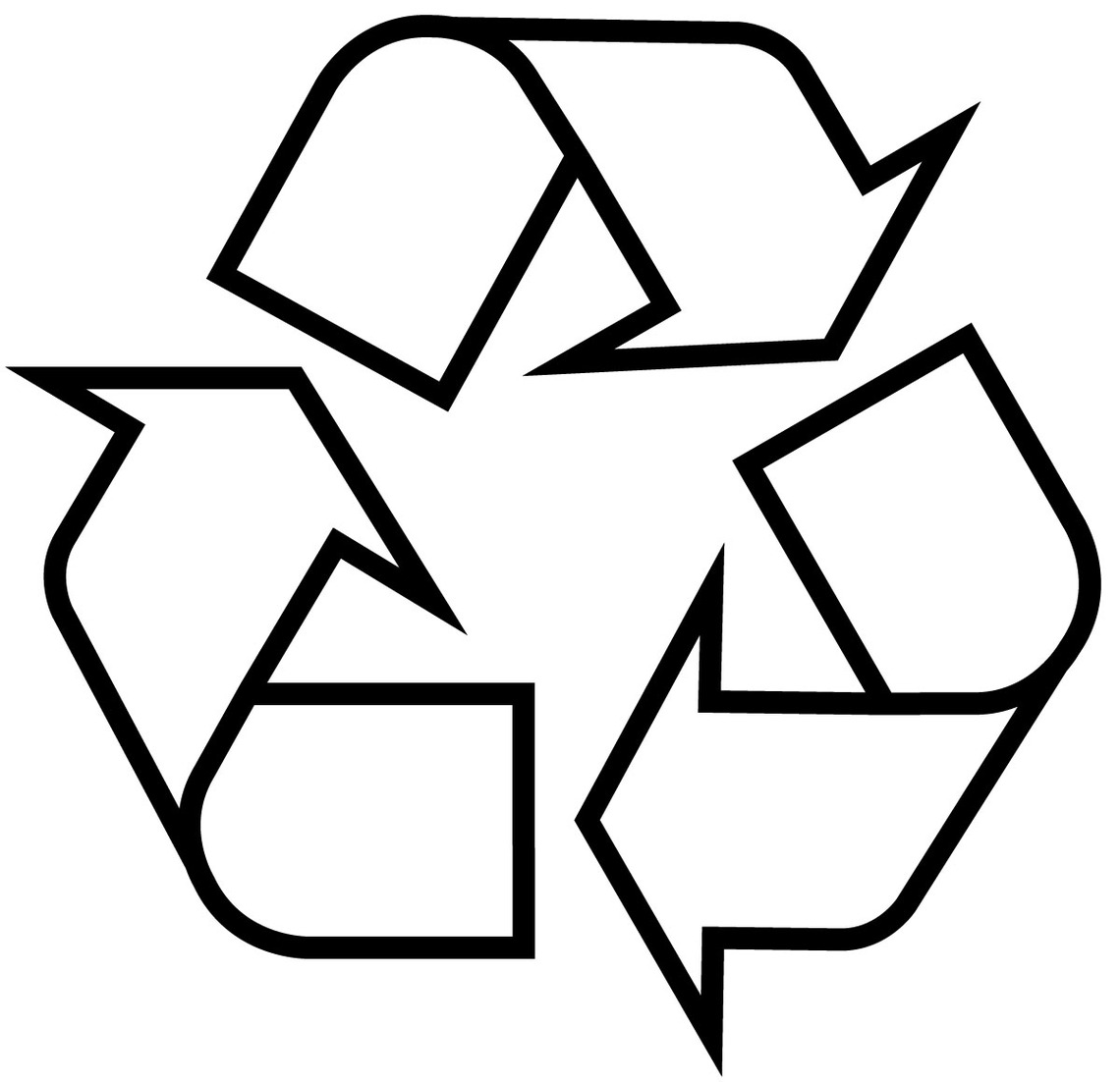 White Recycle Symbol Clipart - Free to use Clip Art Resource