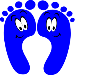 Blue Happy Feet Clip art - Games - Download vector clip art online
