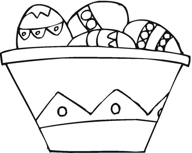 Easter basket coloring page | Super Coloring