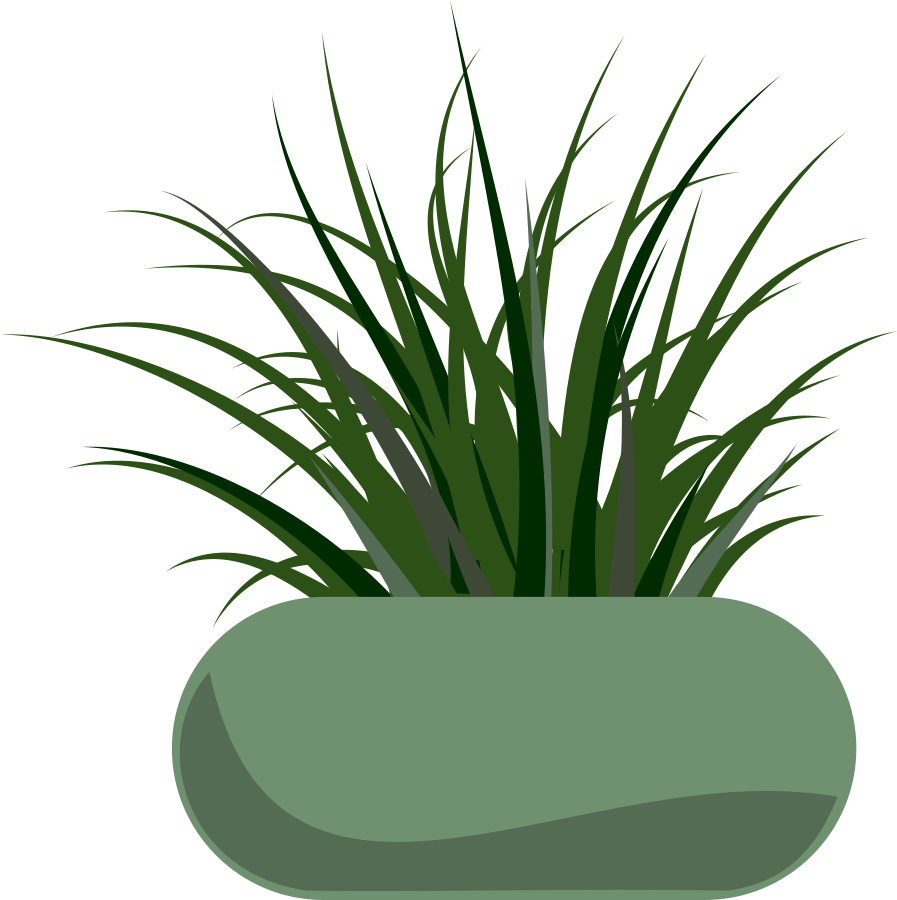 Potted Grass Clipart, vector clip art online, royalty free design ...