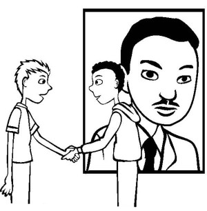 Cartoon Drawing of Martin Luther King Jr Coloring Page: Cartoon ...