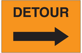 Portable Emergency Response Signs - Detour