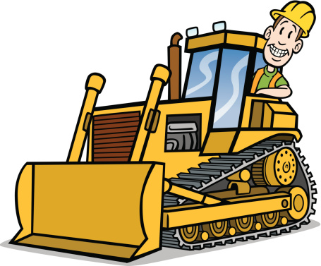 Cartoon Bulldozer Clip Art, Vector Images & Illustrations