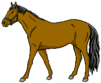 Brown horse clipart gif