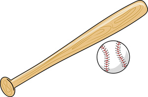 Baseball And Bat Clipart Image - Clip Art Illustration Of A ...