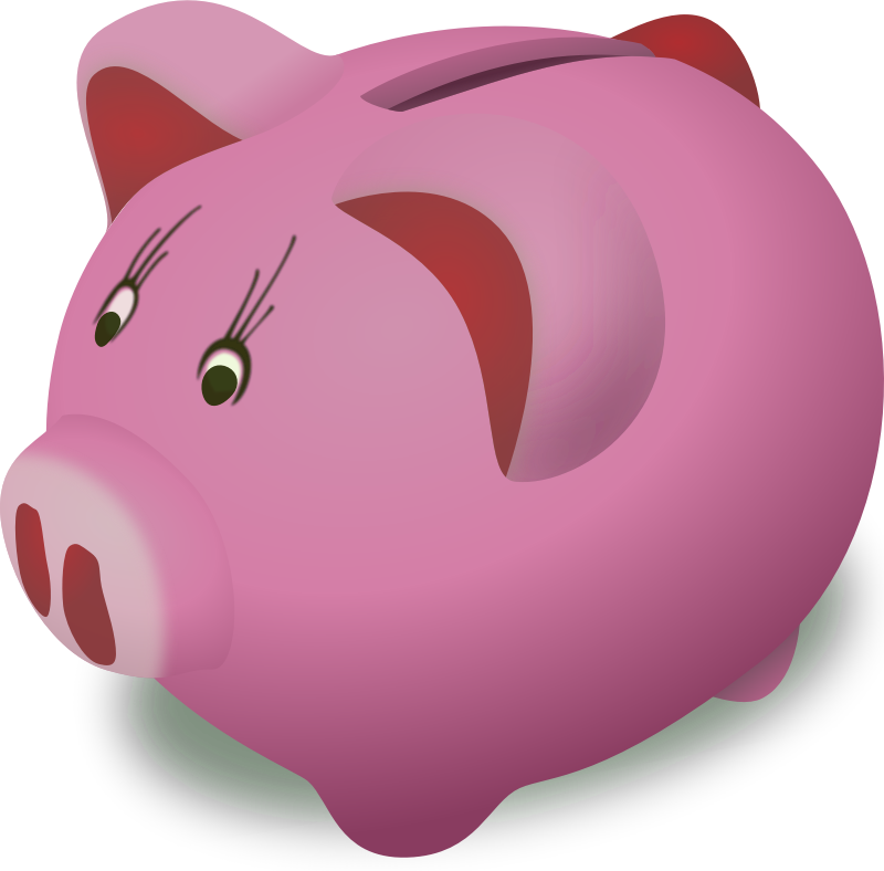 Clipart - Piggybank-pink