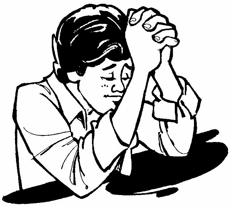 Black Children Praying Clipart