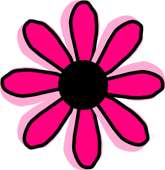 Pink Flower Cartoon