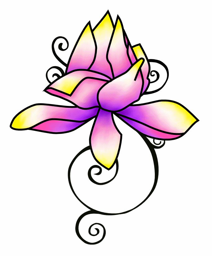 Tattoo Flash Lotus - ClipArt Best