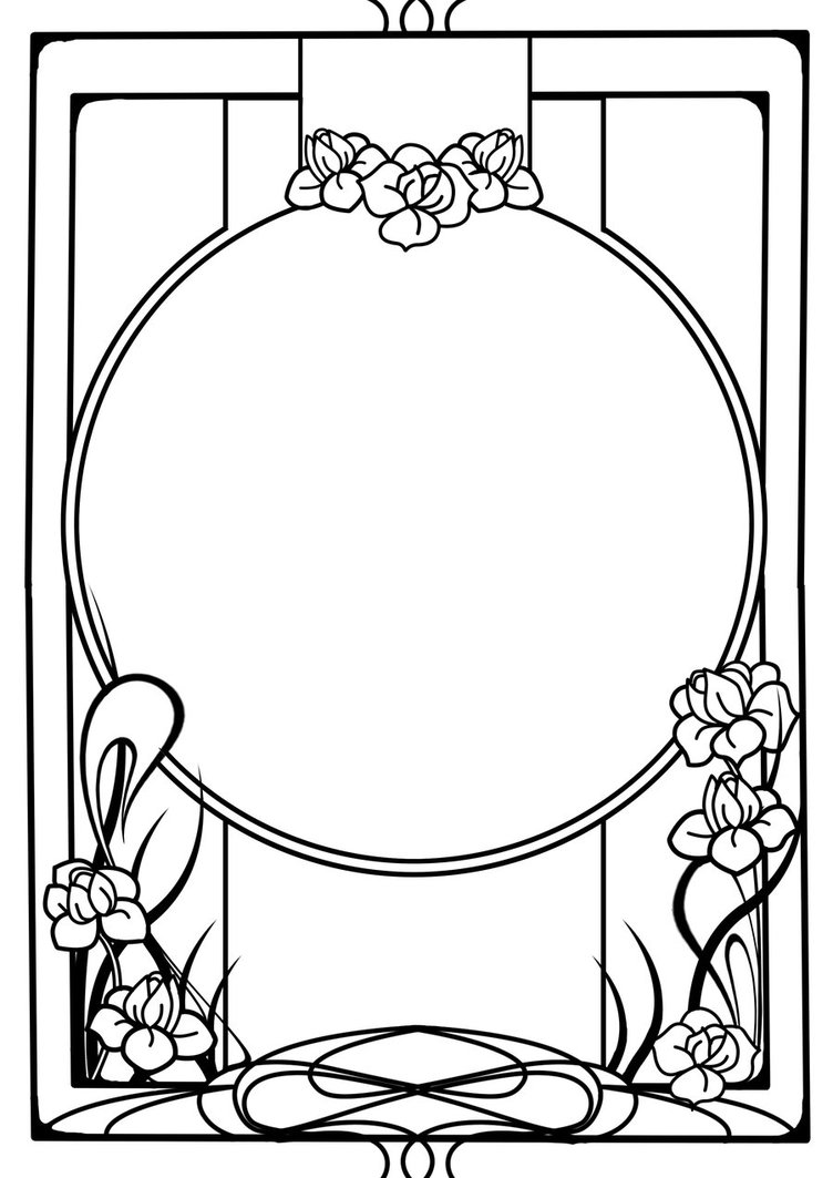 Art Nouveau Circle Drawing - ClipArt Best