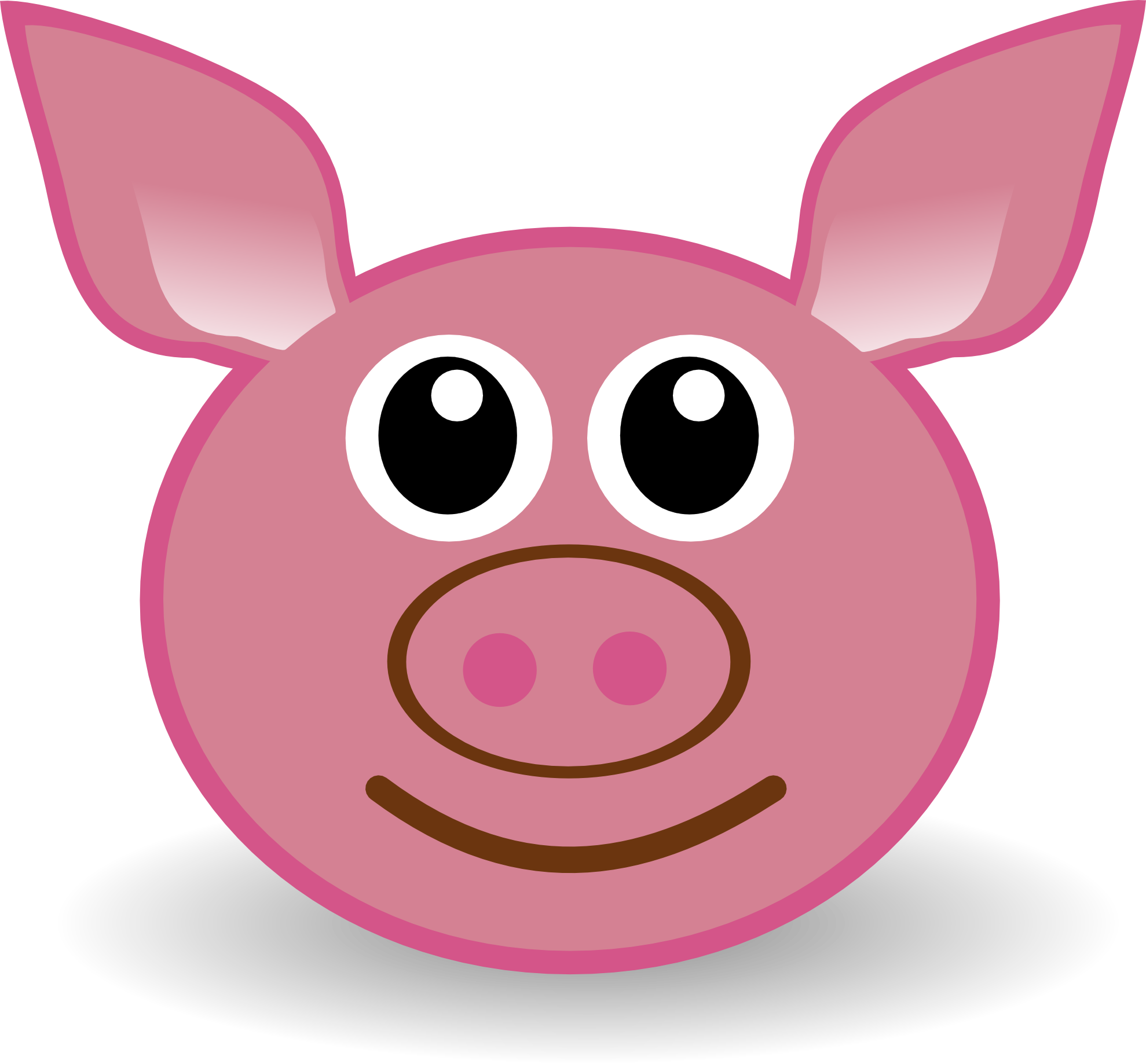 Clip Art: pig face pink palomaironique super ...