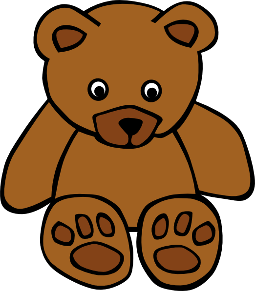 Simple Teddy Bear clip art Free Vector