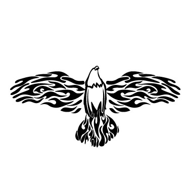 Eagle rising flames tattoo - Here my tattoo - Find your tattoo online!