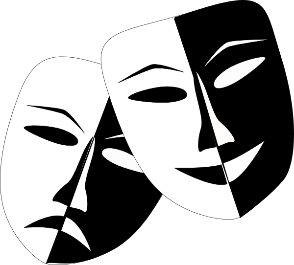 Theatre Masks clip art - vector clip art online, royalty free .