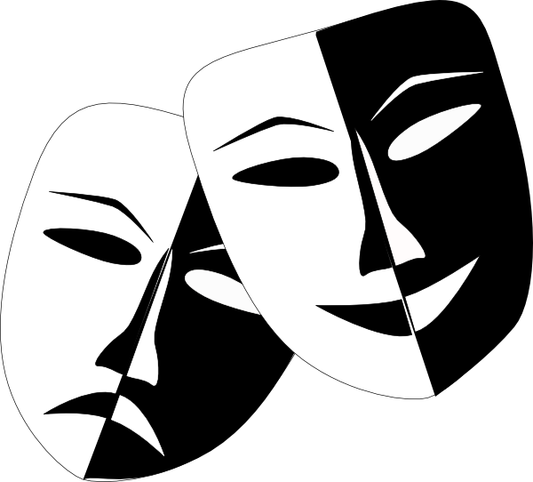 Theatre Masks clip art - vector clip art online, royalty free ...