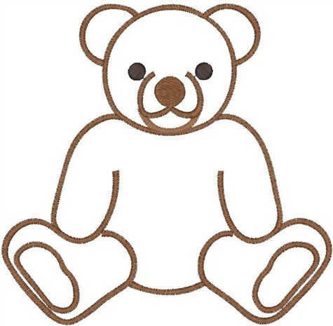 Basic Outline Teddy Bear Clipart - Free to use Clip Art Resource