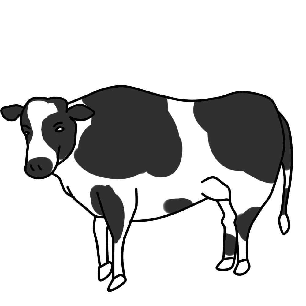 Clipart image of cow