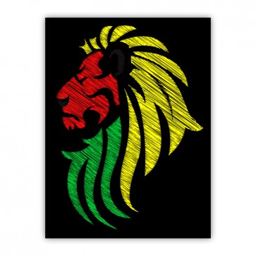 Lion Reggae Colors Cool Flag Vector Wood Print - Denis Marsili ...