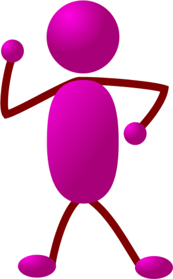 Stick people dancing clipart