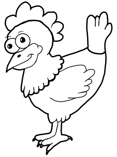 Chicken Line Drawing