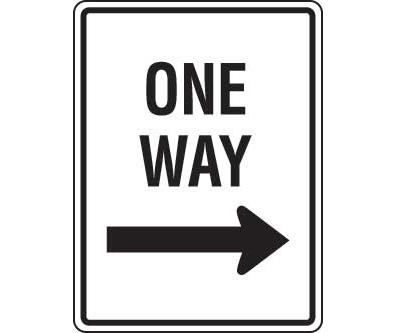 Traffic Directional Sign "One Way" (w/ Arrow) - Traffic Control ...