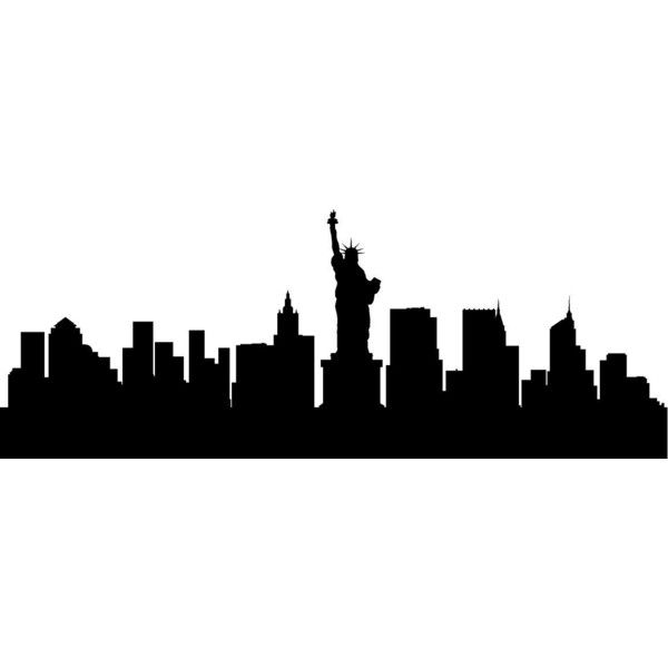 NEW YORK CITY SKYLINE BIG APPLE SILHOUETTE VINYL DECAL HOME DECOR ...