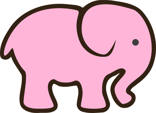 Pink Elephant Clipart