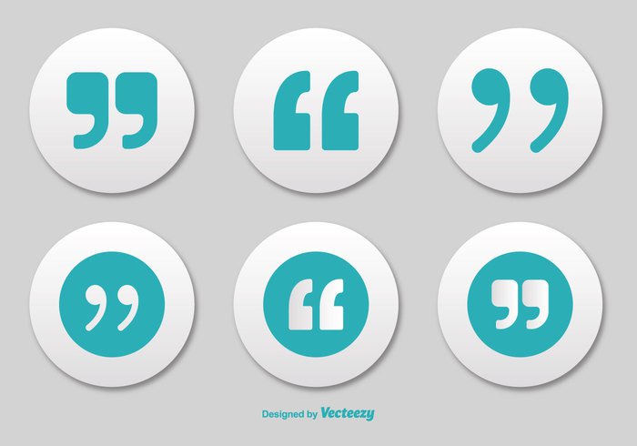 Quotation Marks Button Set - Download Free Vector Art, Stock ...