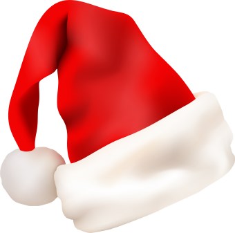 Santa hat clipart maroon