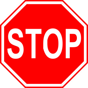 Clip art red stop sign